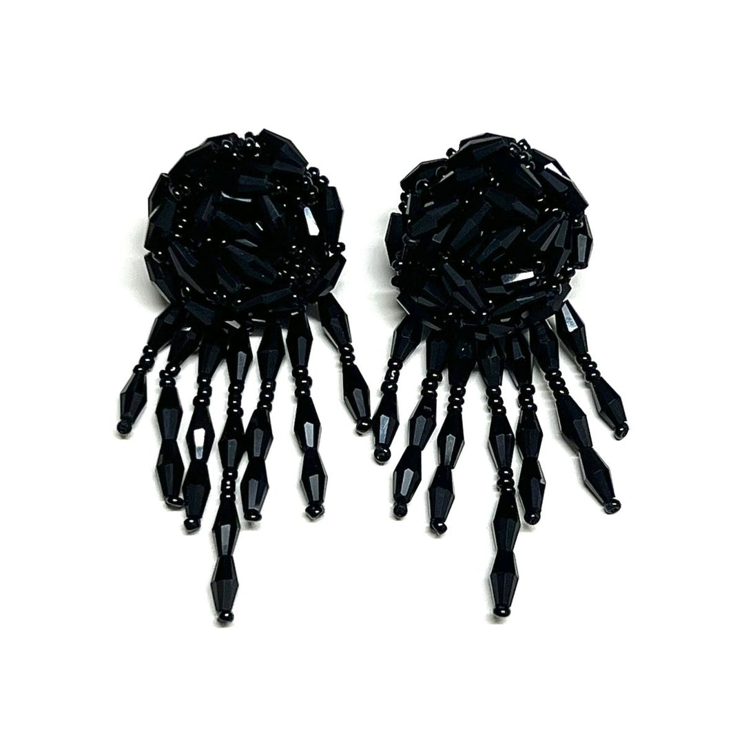 Black Rose Earrings - Angela Clark Boutique