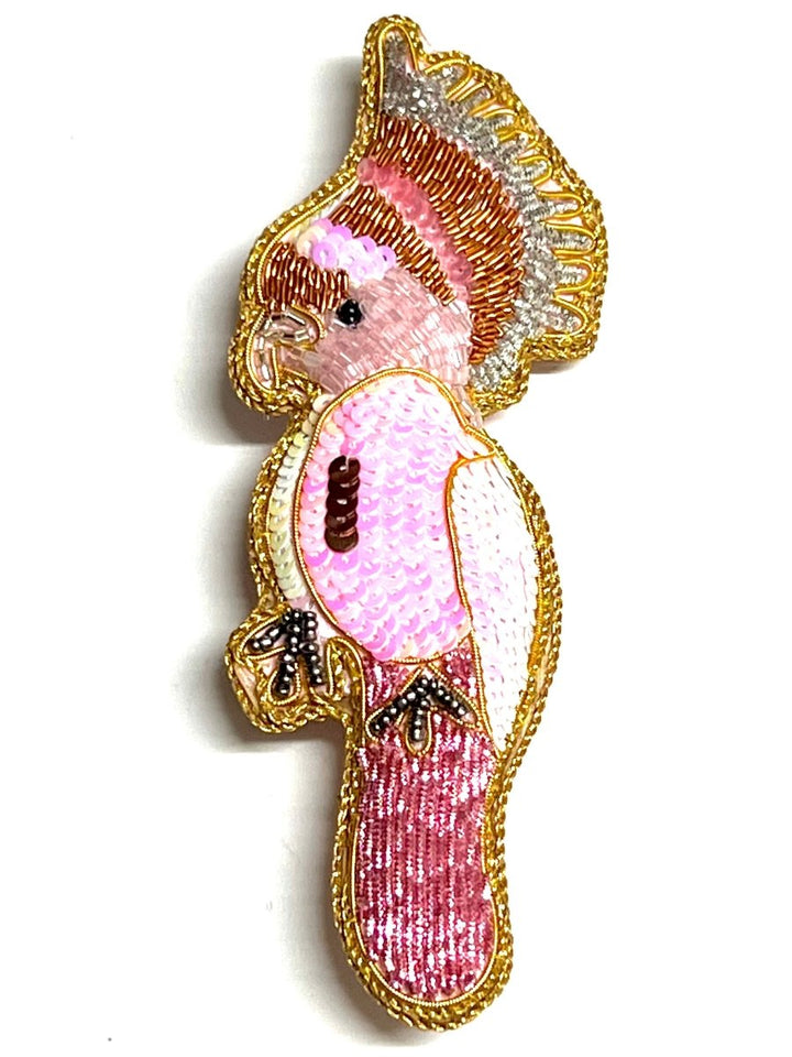 Sparkle all the Way - Pink Galah , Brooch - Angela Clark Boutique