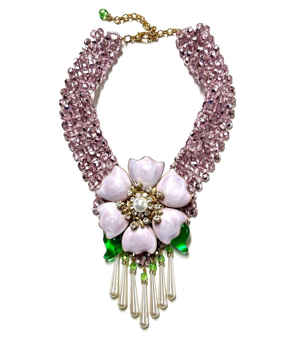 Vintage Rose Necklace and Brooch - Angela Clark Boutique