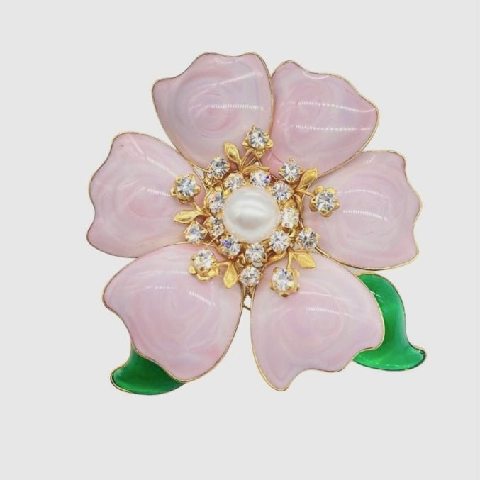 Vintage Rose Necklace and Brooch - Angela Clark Boutique